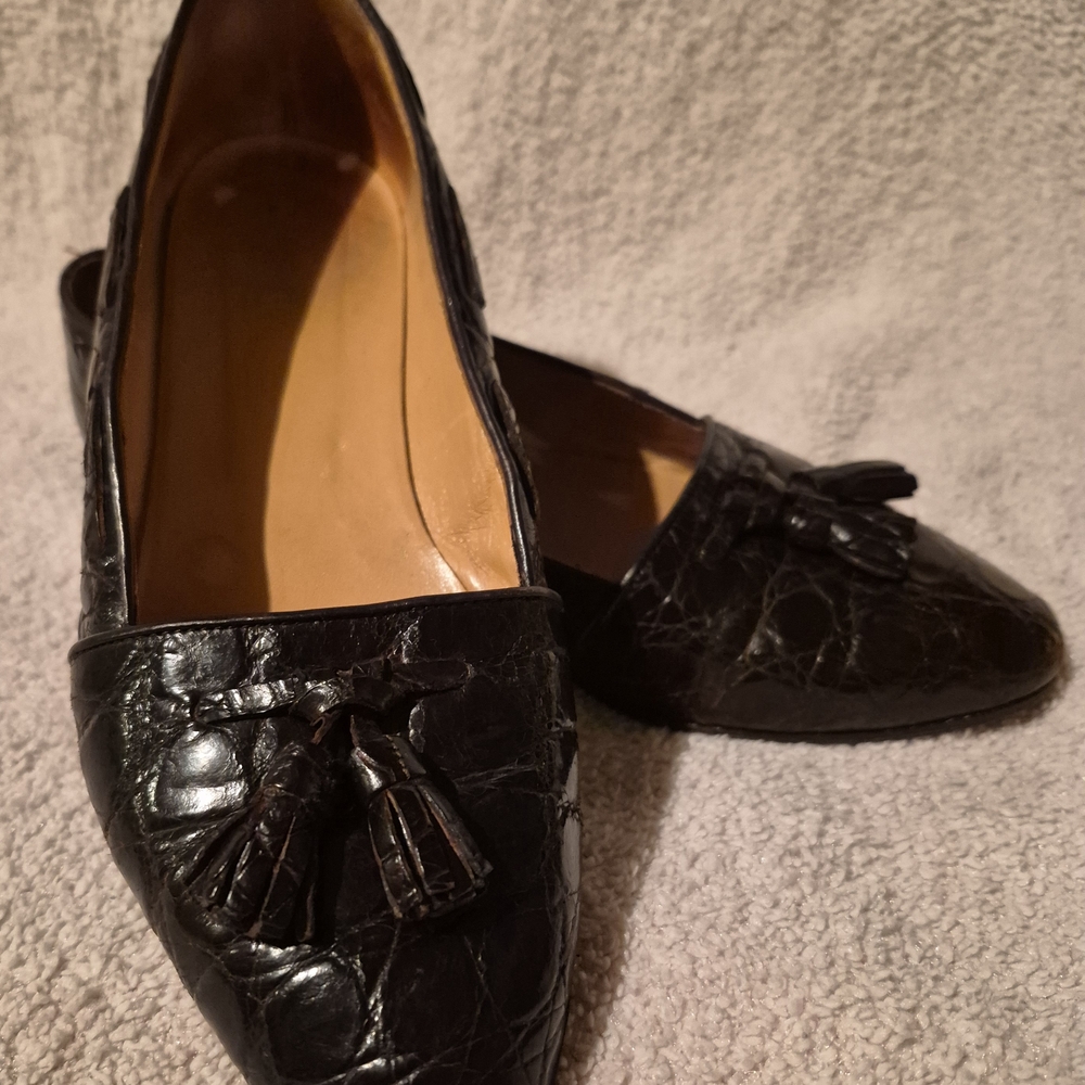 Chic Black Tassel Loafers